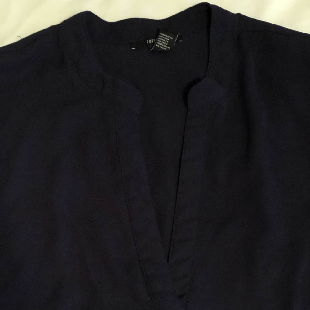 Flowy, lightweight low v-neck blouse